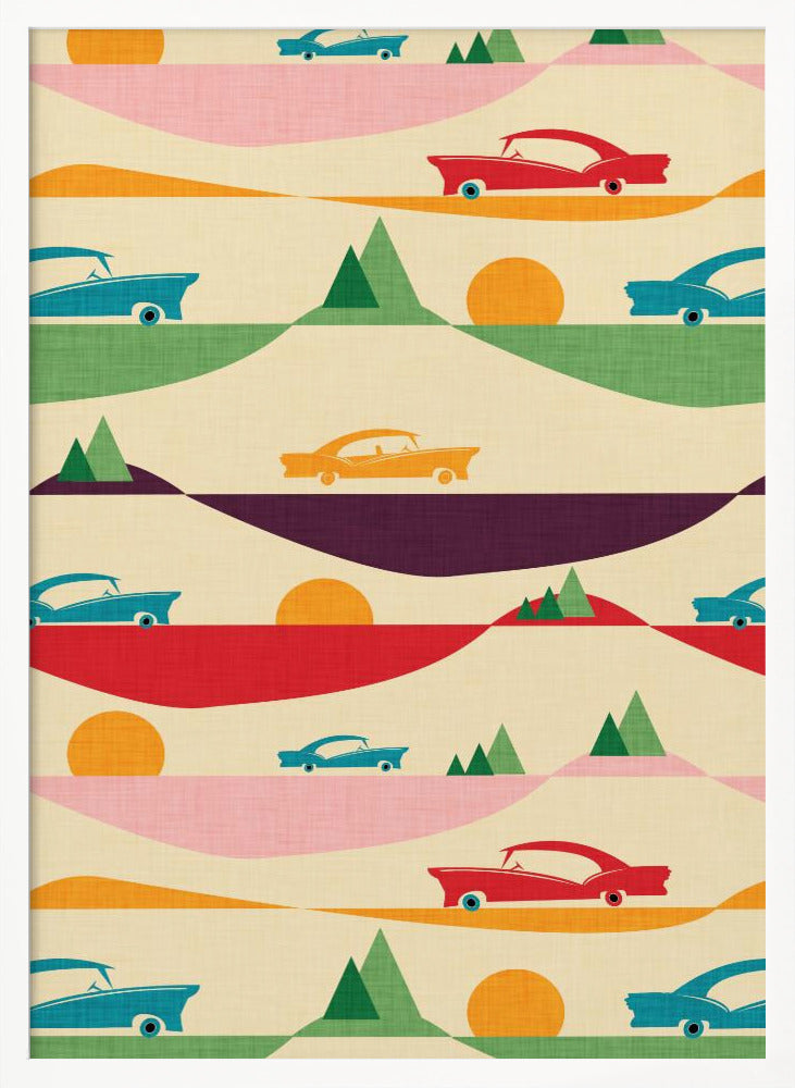 50s Retro Road Trip Poster