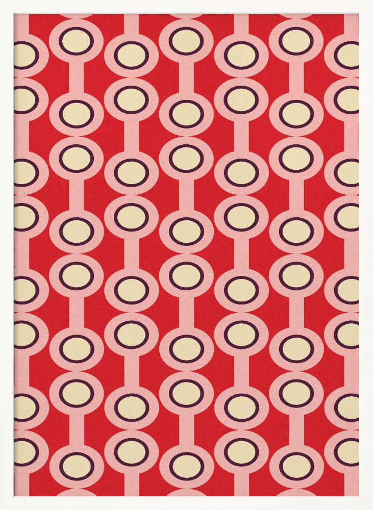 Dumbbells Red Pink Poster