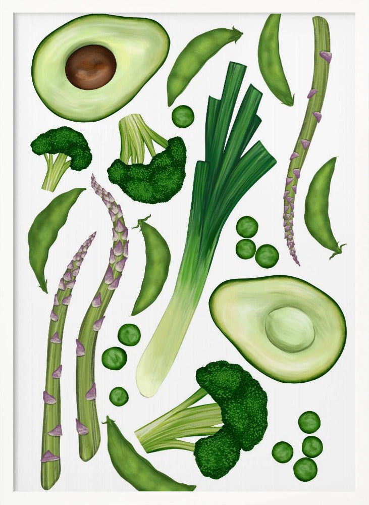 Green vegetables Poster