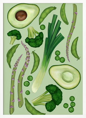 Green vegetables Poster