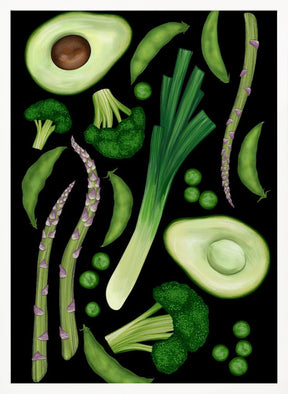 Green vegetables Poster