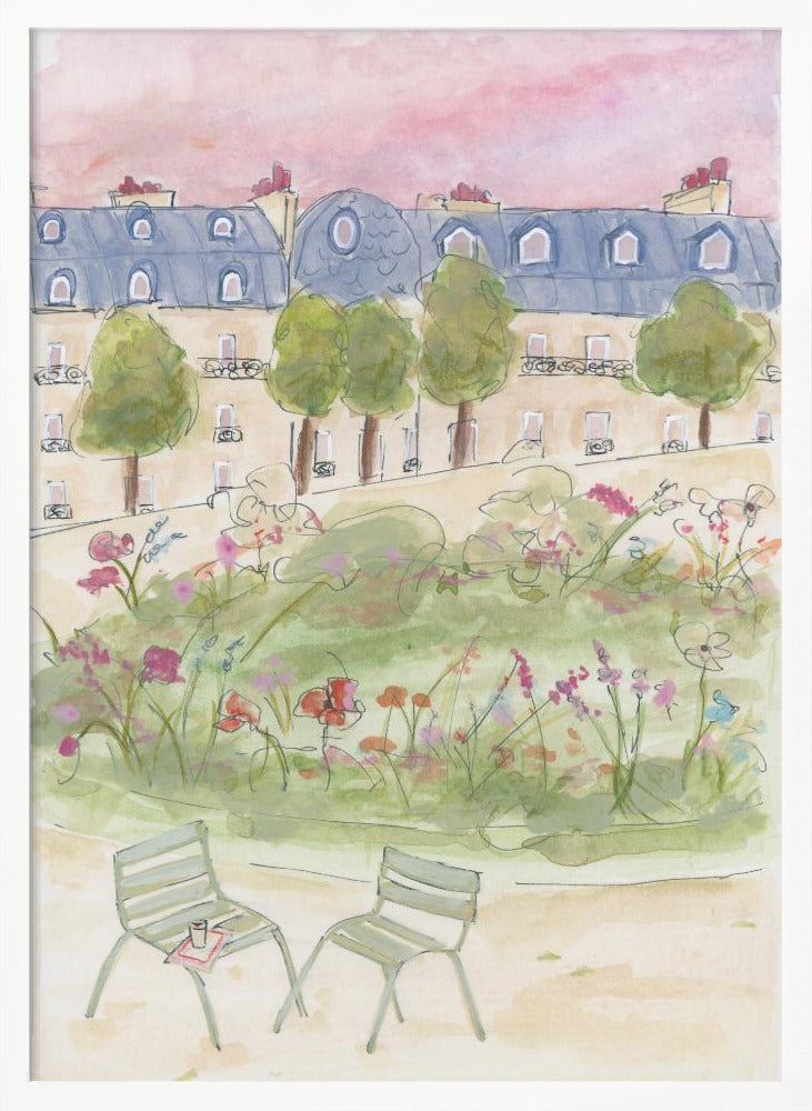 Parisian Garden Poster