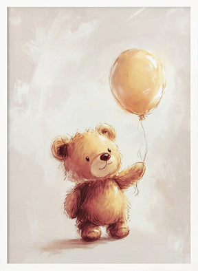 Teddy Bear and Balloon Poster