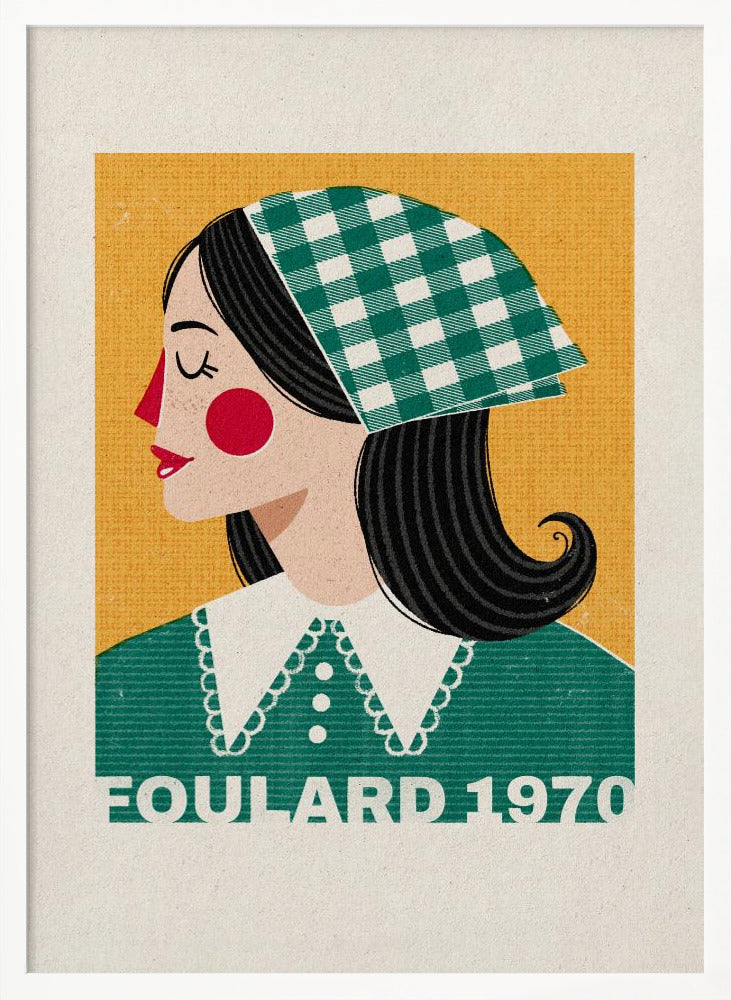 Foulard French Fashion Portrait Poster