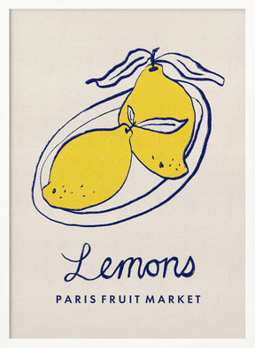 Food Art - Lemons Paris Fruit Market Poster