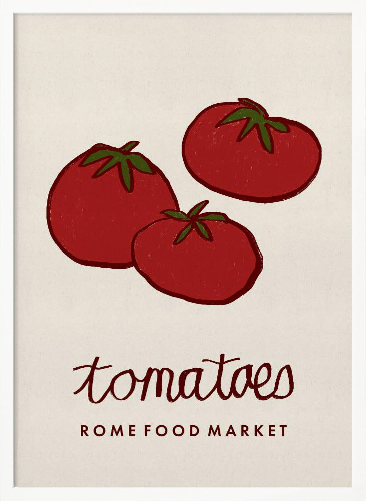 Food Art - Tomatoes Rome Food Market Poster