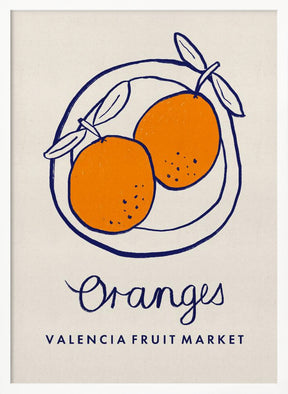 Food Art - Oranges Valencia Fruit Market Poster