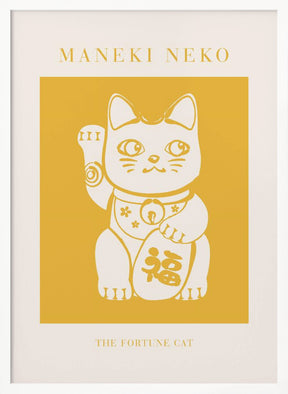 Maneki-Neko Yellow Cat Poster