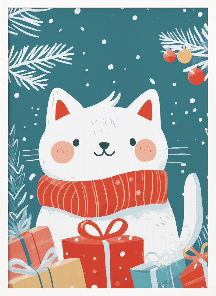 Christmas Cat Poster