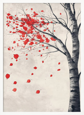 Birch Tree In Bloom Poster