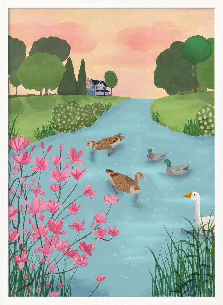 Ducks on Summer Trails Poster