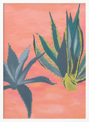 Pink Coral Cacti Poster