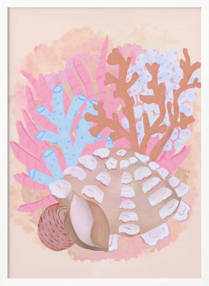 Pink Seashells Poster