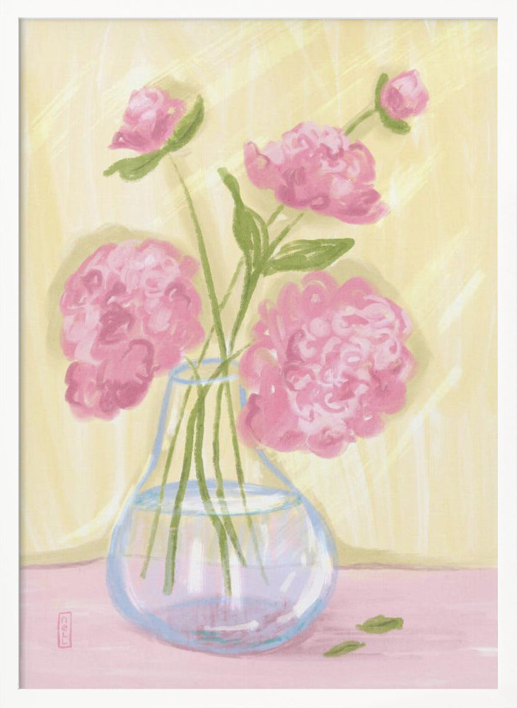 A Vase of Peonies Poster