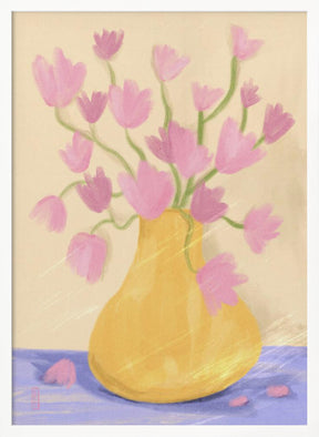 Simple Spring Blossoms In a Vase Illustration Art Poster