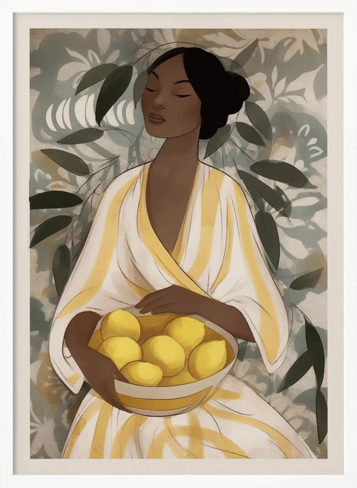 Citrus Garden Woman Poster