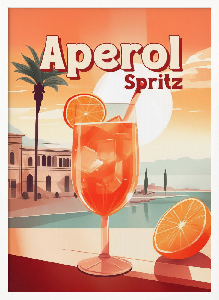 Aperol Spritz Tropical Poster