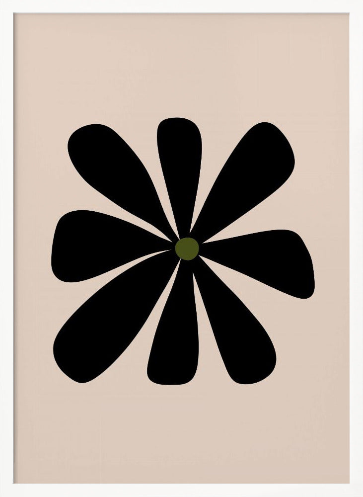 Big Flower - Black Poster