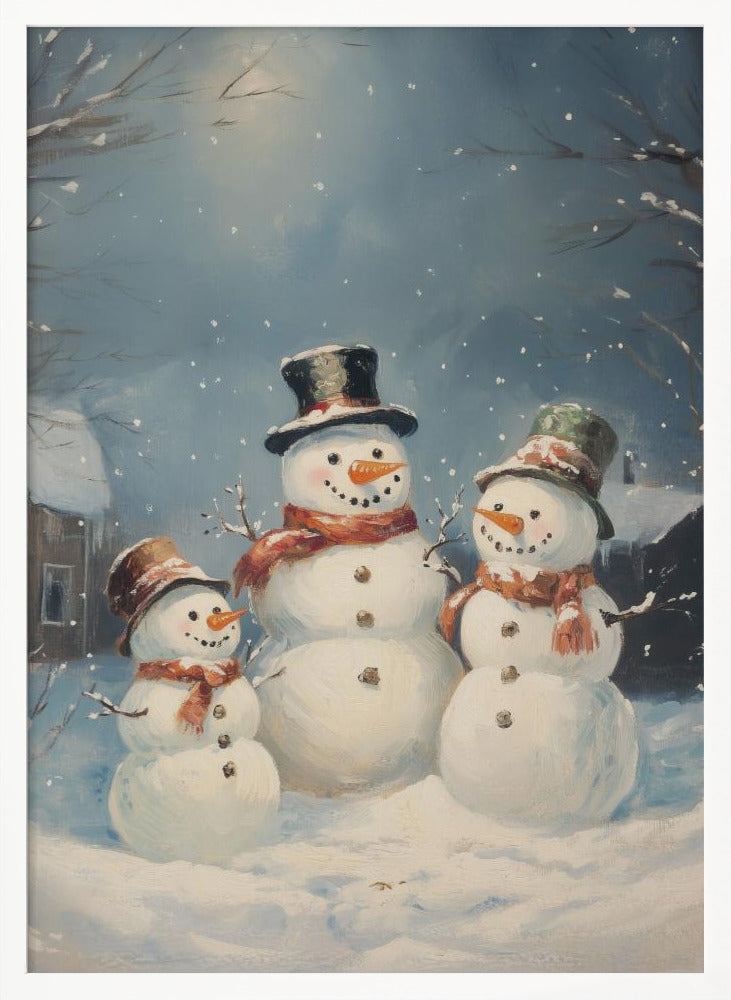 Snowman Family Poster