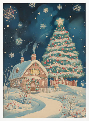 Snow Christmas Town Poster