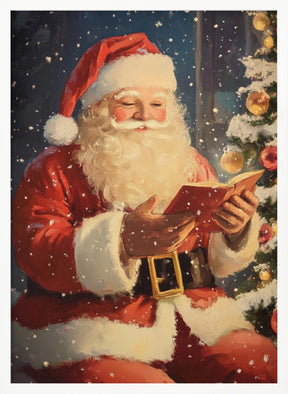 Santa Reading I Poster