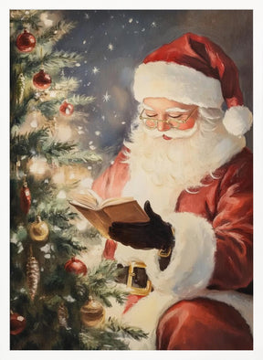 Santa Reading II Poster