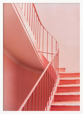 Pink Steps Cannes | Architectural Minimalism Poster