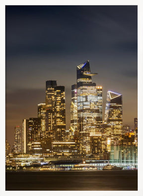 Magnificent NYC skyline with Hudson Yards in the evening Poster