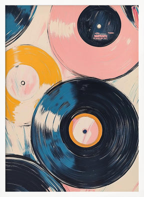 Retro Vinyl Records Poster