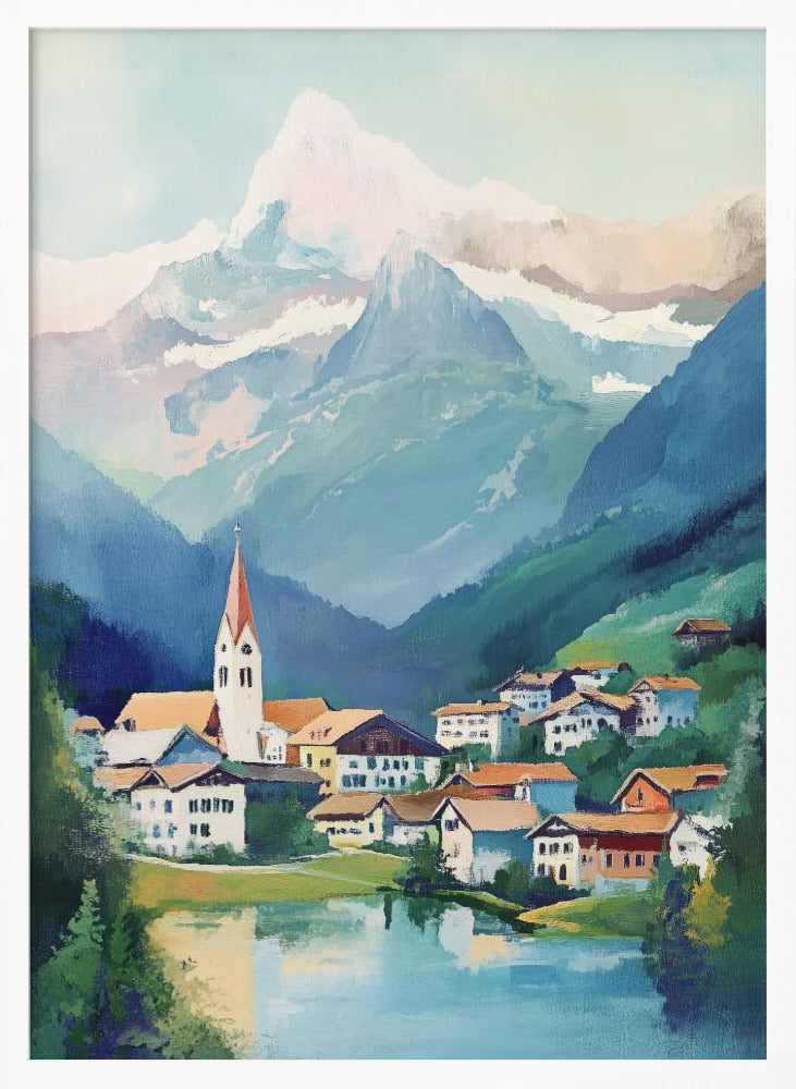 Grindelwald Switzerland Painting Poster