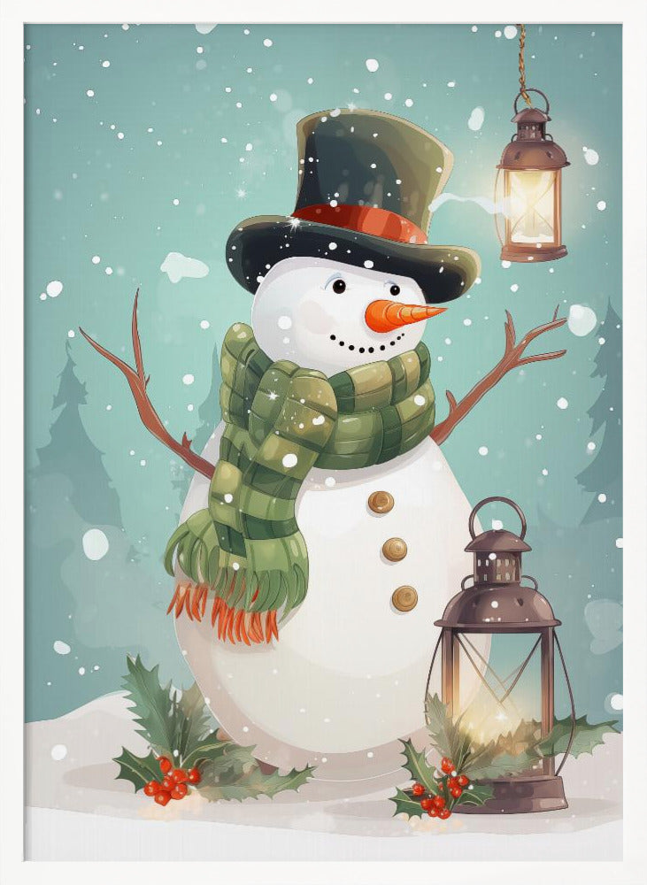 Cute Snowman No 1 Poster