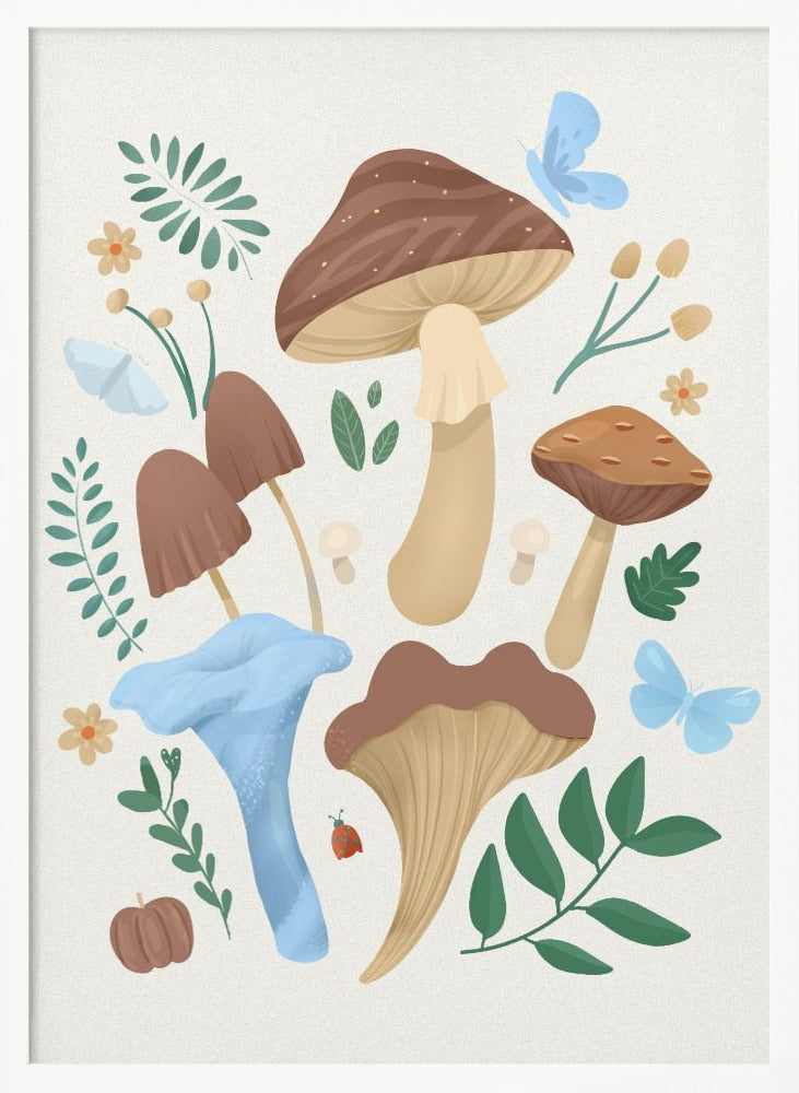 Mocha Fungi Poster