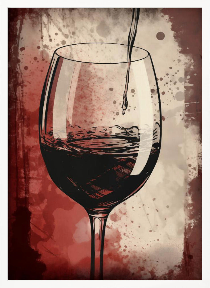 Red Red Wine No 5 Poster