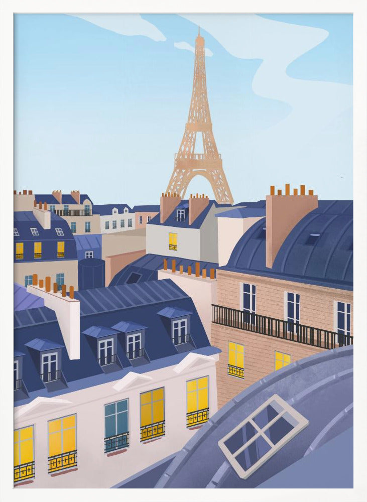 Paris Rooftops Poster