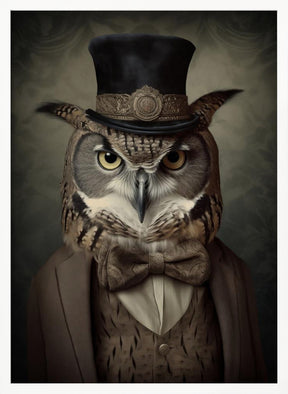 Owl Portrait Poster