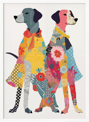 Colorful Dogs Poster