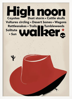 Western cowboy hat print Poster