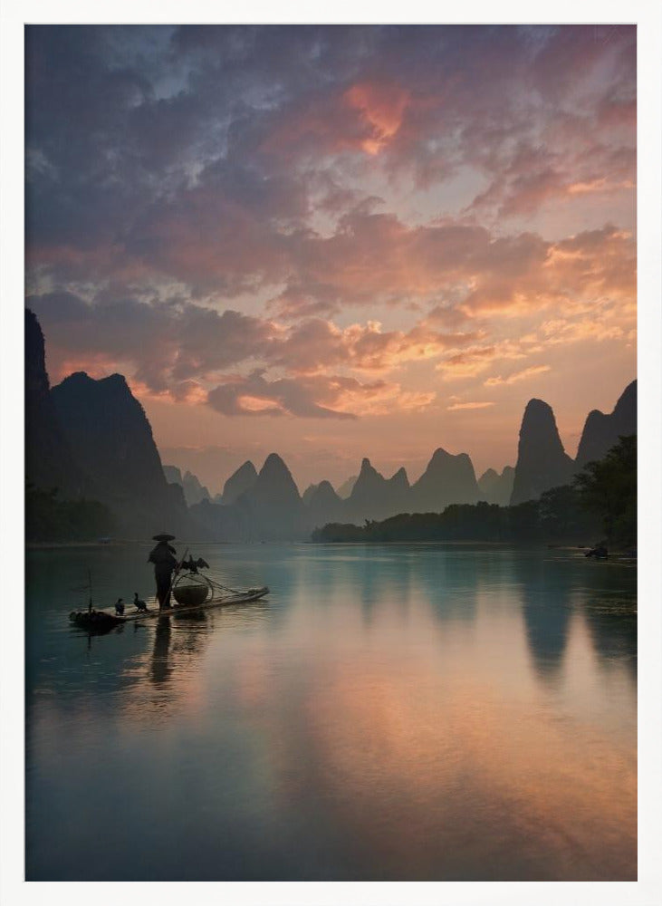 Li River Sunrise Poster