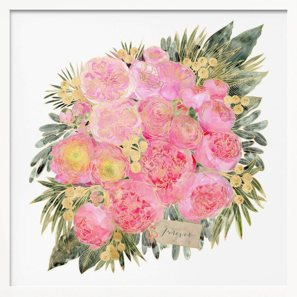 Forever Rekha bouquet in pink Poster