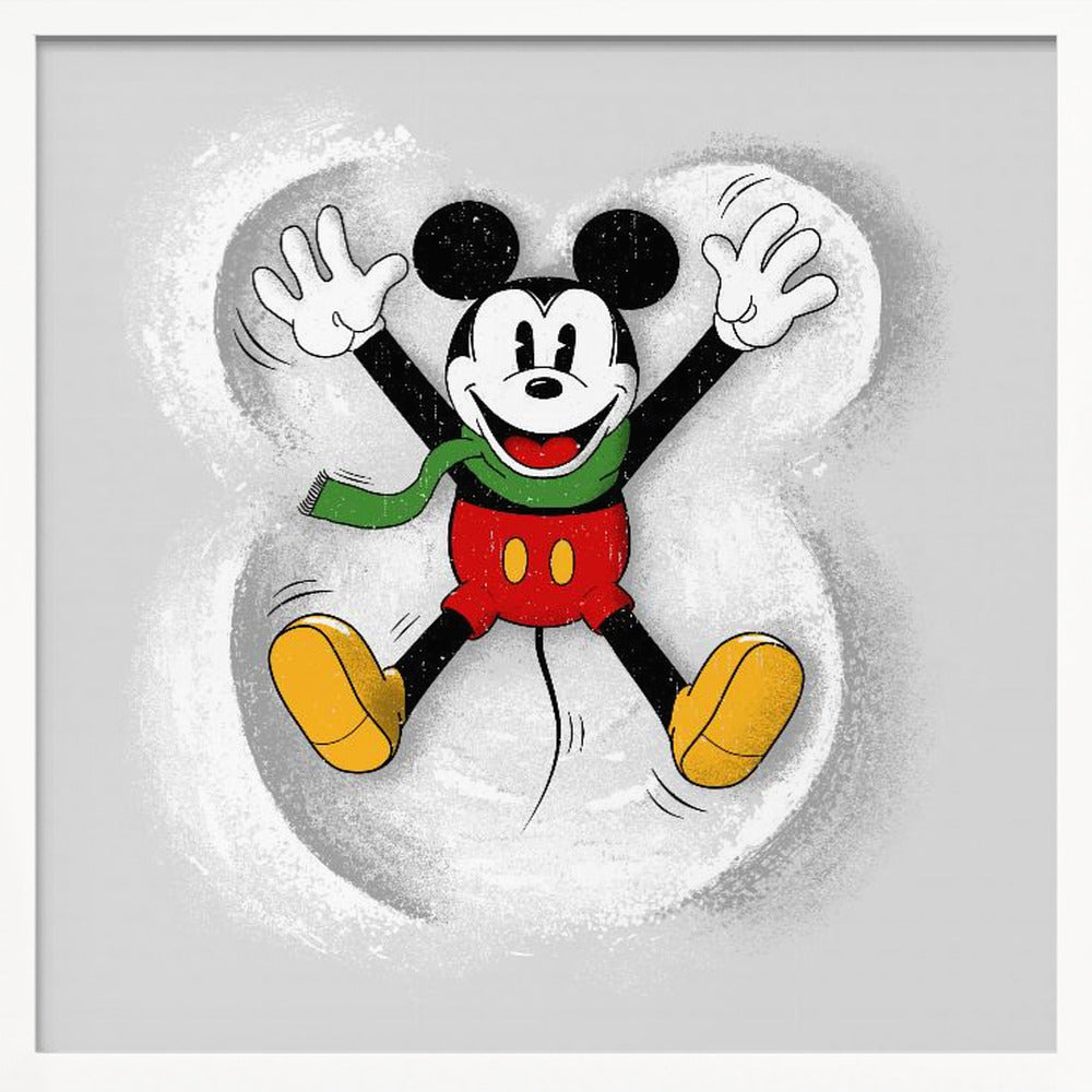 Mickey In Snow Poster