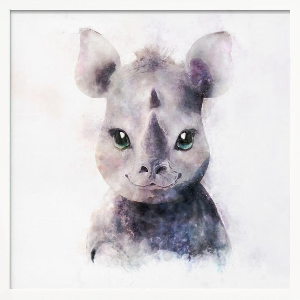 Baby Rhino Poster