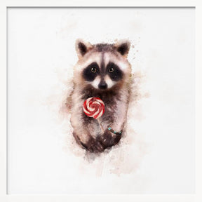 Baby Racoon Poster