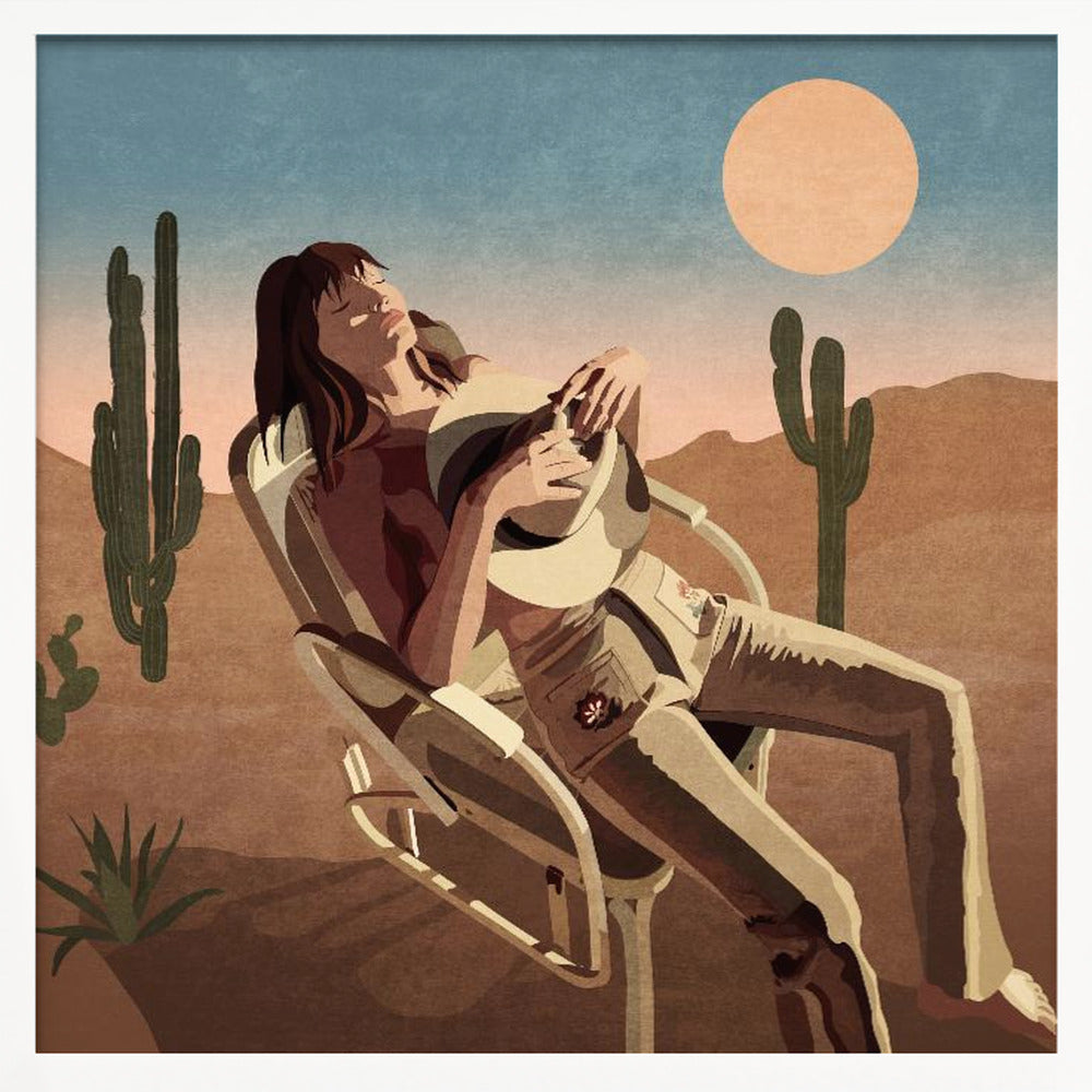 Batıda Dinlenen Kız Poster