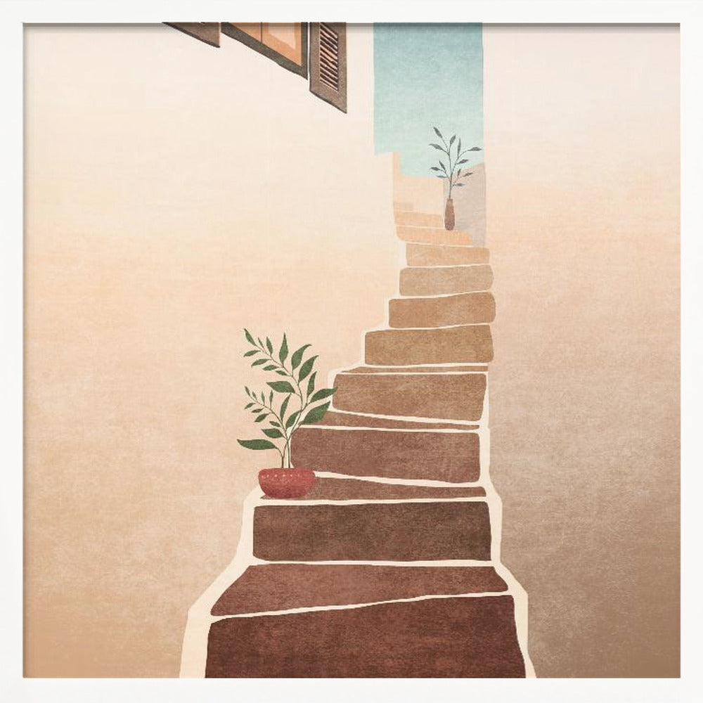 Morocco Stairs Poster
