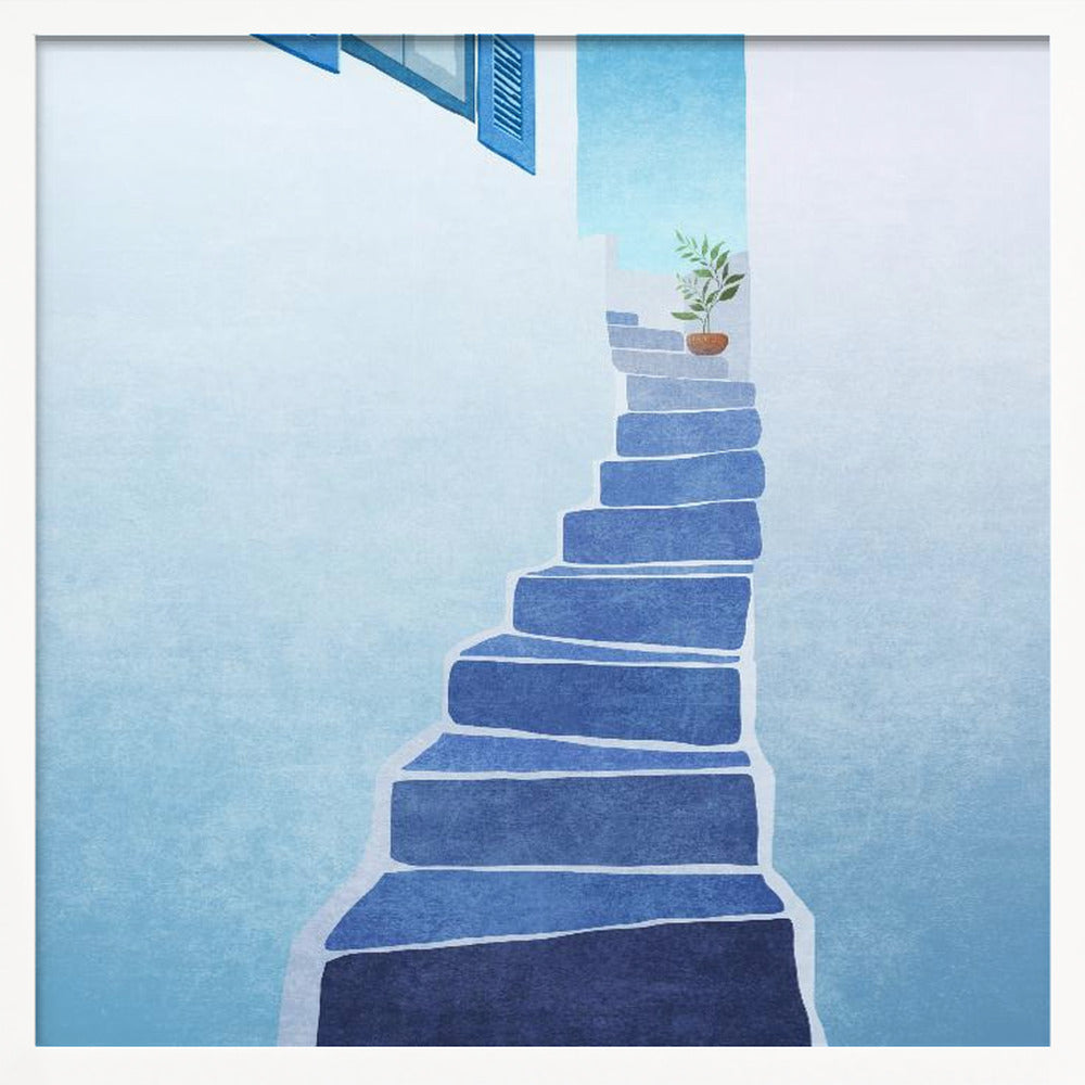 Greece Stairs Poster