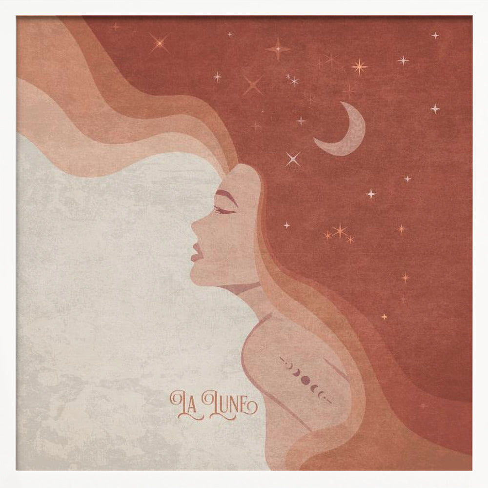 Moon Lady Terracotta Lune Poster