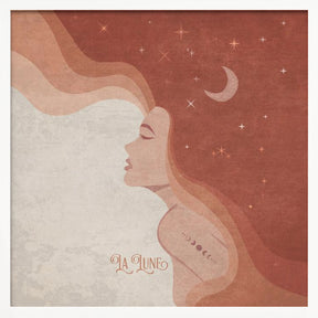 Moon Lady Terracotta Lune Poster