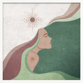 Sun Lady Green Poster