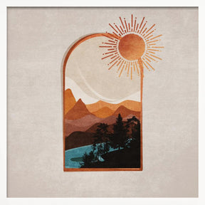 Window Desert Day and Sun Poster