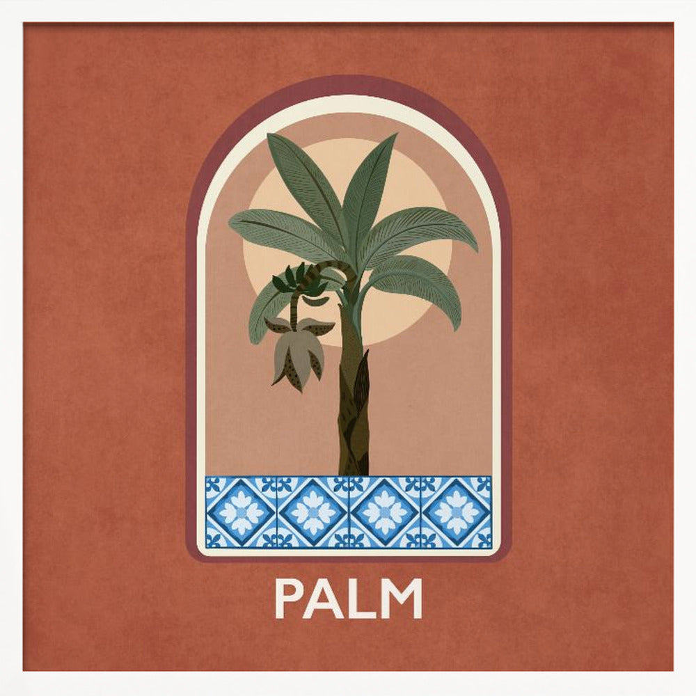 Green Sets Palm Poster